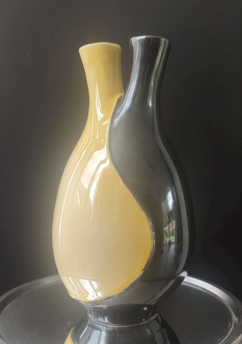 Vase à deux cols Céramique vintage 1964.