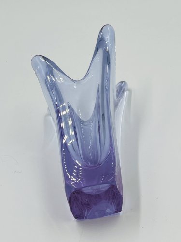 Vase à Doigts Vintage Murano Cristal Parme