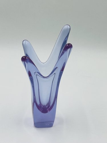 Vase à Doigts Vintage Murano Cristal Parme
