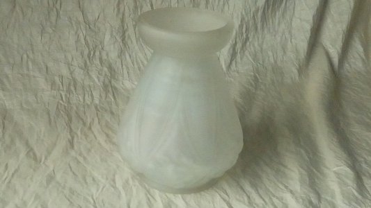 VASE A JACINTHE EN VERRE GIVRE EPOQUE ART NOUVEAU DEBUT 20 EME** N3