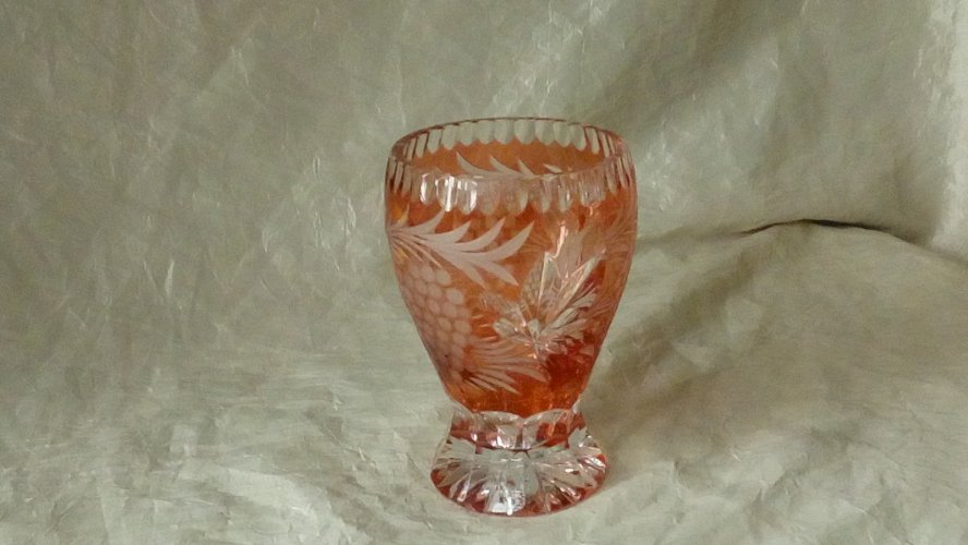 VASE A VIOLETTE EN CRISTAL DE BOHEME CRISTAL TAILLE TAILLE **