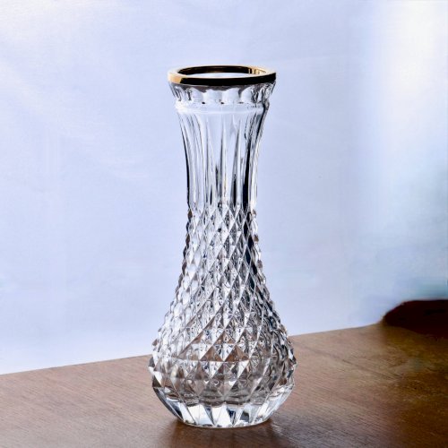 Vase ancien en cristal et or 24 carats maison WMF