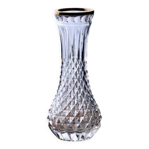 Vase ancien en cristal et or 24 carats maison WMF