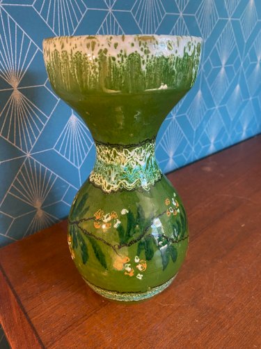 Vase ancien Italie, céramique émaillée, école Italienne Romacréa, des années 50.