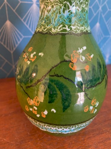 Vase ancien Italie, céramique émaillée, école Italienne Romacréa, des années 50.
