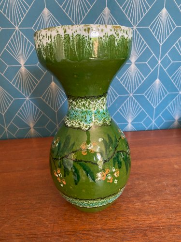 Vase ancien Italie, céramique émaillée, école Italienne Romacréa, des années 50.