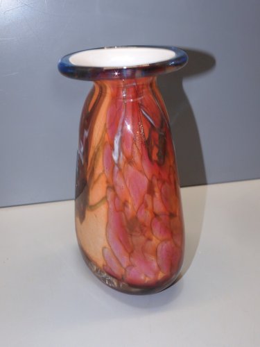 -VASE ANCIEN PATE DE VERRE Signé D BAROY VINTAGE COLLECTION DECO VITRINE   D