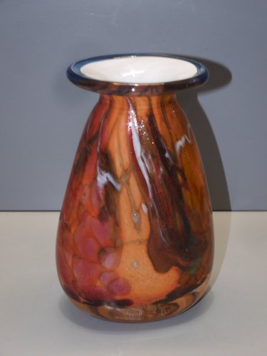 -VASE ANCIEN PATE DE VERRE Signé D BAROY VINTAGE COLLECTION DECO VITRINE   D