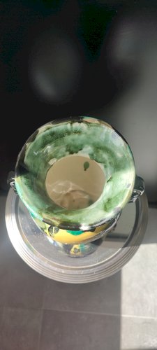 Vase Art Déco en céramique à glaçures flammées