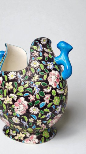 Vase Art déco en céramique de Gien