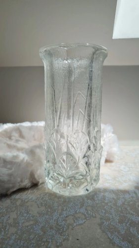 Vase art déco en verre moulé  italy fidenza