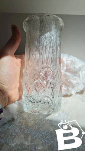Vase art déco en verre moulé  italy fidenza