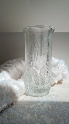 Vase art déco en verre moulé  italy fidenza
