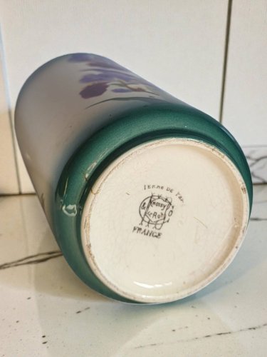 Vase Art nouveau en faïence Choisy le Roi