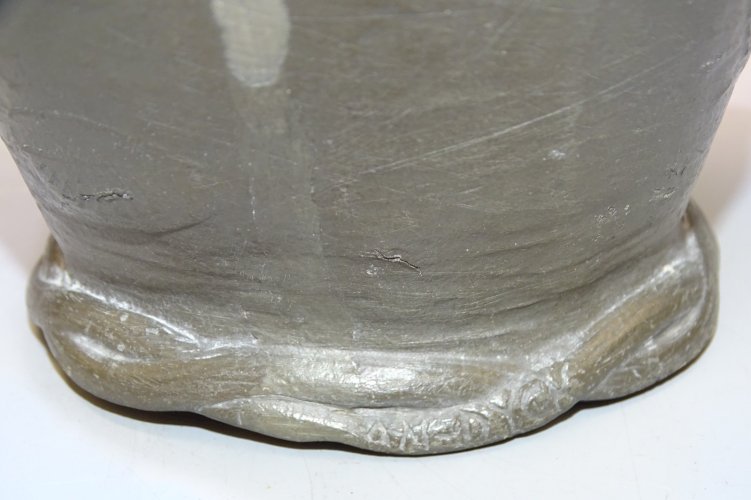 -VASE ART NOUVEAU ETAIN signé WEDYCK? avec OXYDATIONS COLLECTION  CIRCA 1900   D