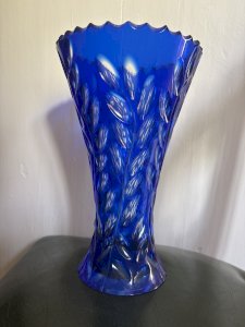 Vase bohème bleu cobalt 