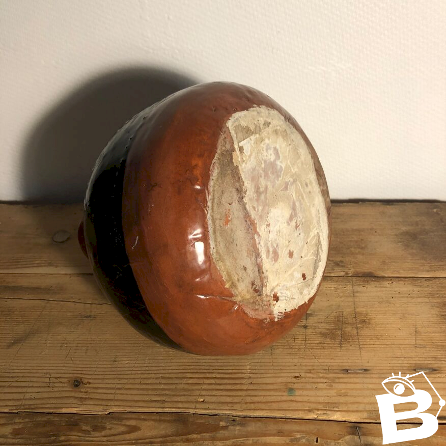 Vase Boule Céramique Signé – Oxyde – Art Contemporain Original – France