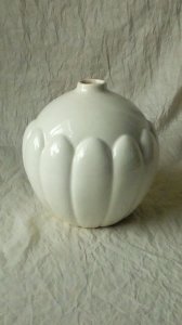 VASE BOULE EN FAIENCE ST CLEMENT ART DECO**
