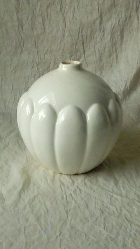 VASE BOULE EN FAIENCE ST CLEMENT ART DECO**