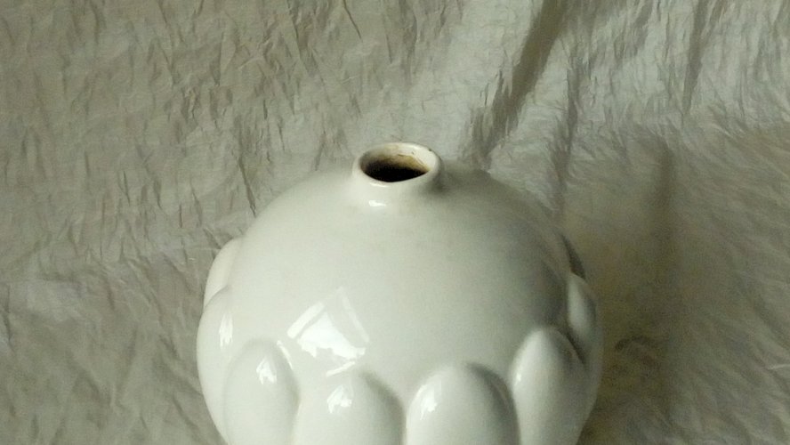 VASE BOULE EN FAIENCE ST CLEMENT ART DECO**