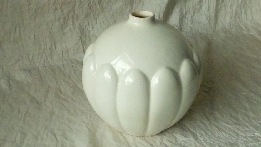 VASE BOULE EN FAIENCE ST CLEMENT ART DECO**