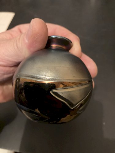 vase boule  miniature verre Phoenician Malta Glass artisanat verrerie