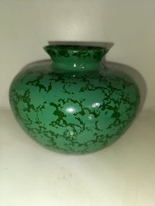 vase boule vert vintage craquele en bon etat
