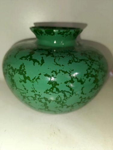 vase boule vert vintage craquele en bon etat