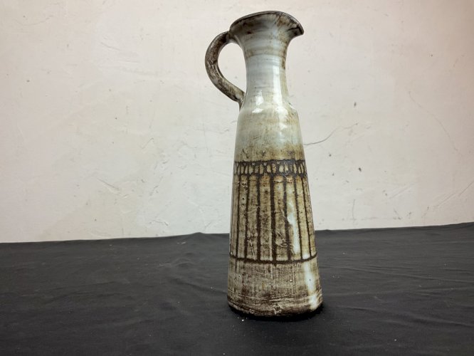 VASE BOUTEILLE CERAMIQUE ATELIER DIEULEFIT JACQUES POUCHAIN 1960'S