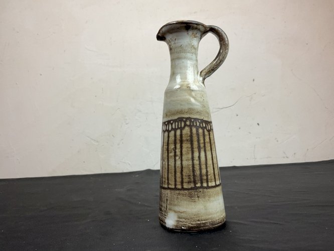 VASE BOUTEILLE CERAMIQUE ATELIER DIEULEFIT JACQUES POUCHAIN 1960'S