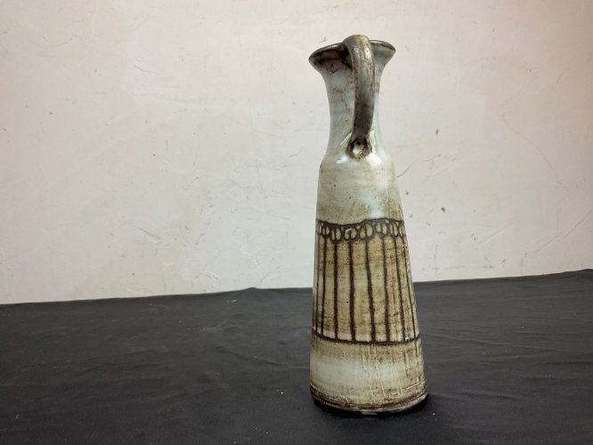 VASE BOUTEILLE CERAMIQUE ATELIER DIEULEFIT JACQUES POUCHAIN 1960'S