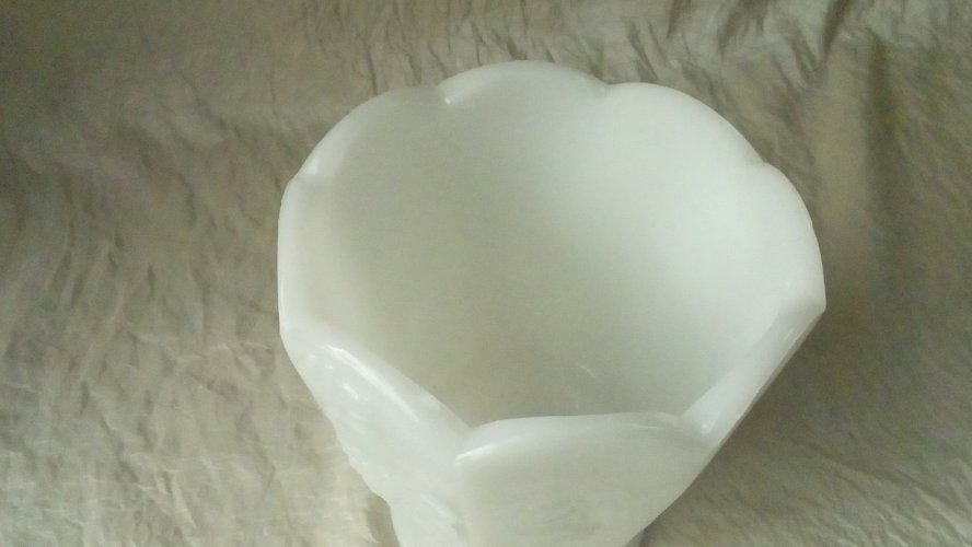 VASE CACHE POT EN OPALINE CLEVELAND U.S.A BRODY &CO DECOR GRAPPE DE RAISIN*