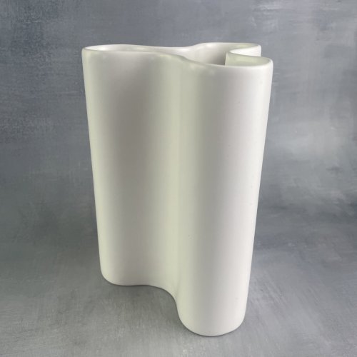 Vase céramique design by ASA Germany blanc mate vintage postmoderne Haut.~18cm