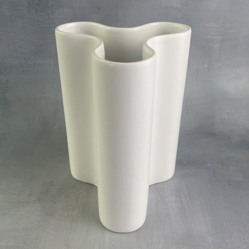 Vase céramique design by ASA Germany blanc mate vintage postmoderne Haut.~18cm