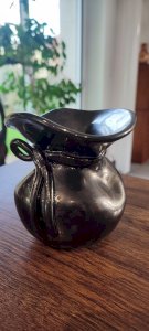 Iridescent ceramic vase from the 60s signed