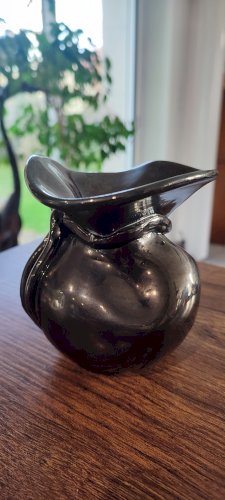 Vase céramique irisée années 60 signé