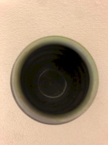 Vase céramique noir design Vistring Kante  Danemark Scandinave vintage années 60