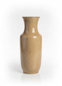 Antique Chinese vase, crackled celadon porcelain vase, late 19th century.