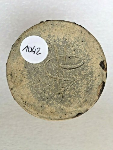 vase conique en grès marron Sarthe Poterie Saint Hubert Marigne Laille