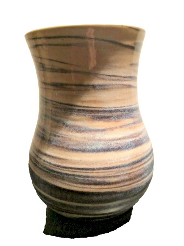 vase cylindrique  grès à identifier céramique poterie artisanat potier vintage