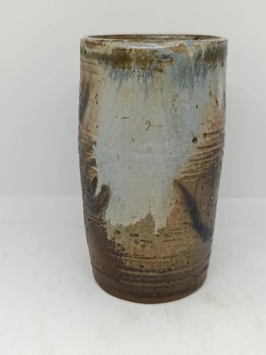 vase decor floral style gustave raynaud ou poterie de la colombe en bon etat