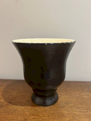 Vase des années 50 noir et blanc