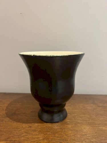 Vase des années 50 noir et blanc