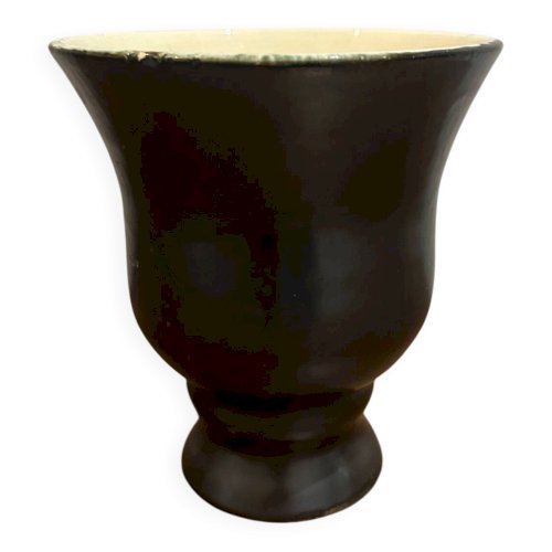 Vase des années 50 noir et blanc
