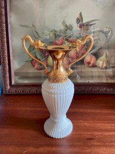Empoli vase Italy vintage opaline 1970