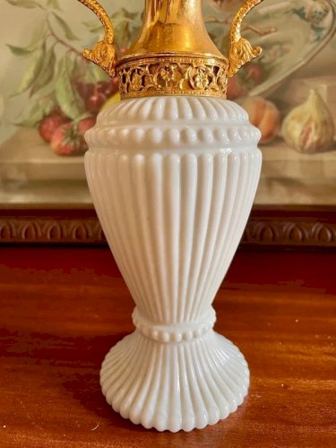 Vase Empoli Italie opaline vintage 1970