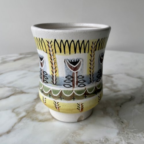 Vase en céramique 1960 Les Argonautes Vallauris fond blanc M3924