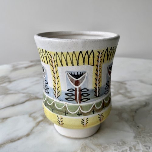 Vase en céramique 1960 Les Argonautes Vallauris fond blanc M3924