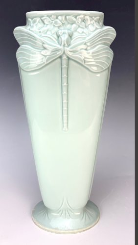 Vase en Céramique Christofle « Libellules » – Teinte Céladon