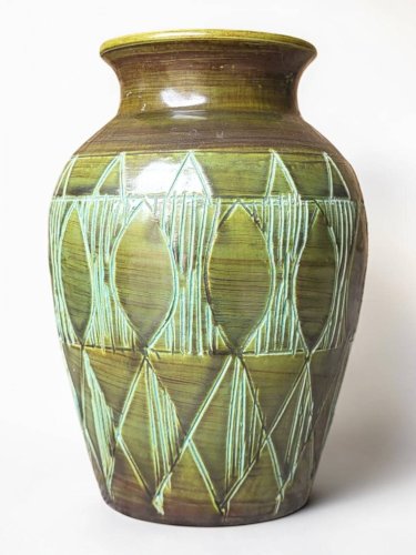 Vase en céramique dAccolay 1960s